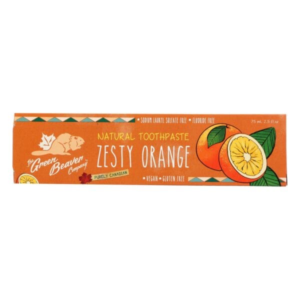 The Green Beaver Toothpaste - Zesty Orange Toothpaste - Case of 1 - 2.5 fl oz. - Image 2