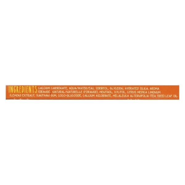 The Green Beaver Toothpaste - Zesty Orange Toothpaste - Case of 1 - 2.5 fl oz.