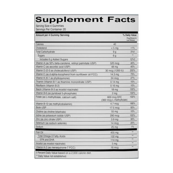 Smartypants Vitamins Prenatal Complete Strawberry Banana, Lemon, Orange Gummies  - 1 Each - 80 CT - Image 3