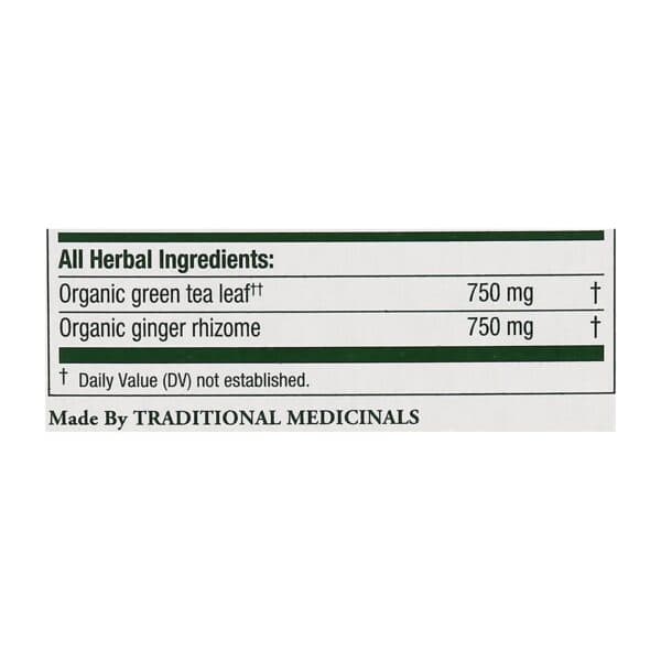 Traditional Medicinals Organic Green Tea Ginger - Case of 6 - 16 Bags - Image 3