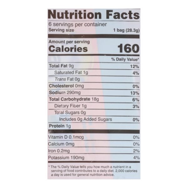 Good Health Veggie Straws - Sea Salt - Case of 8 - 1 oz. - Image 2