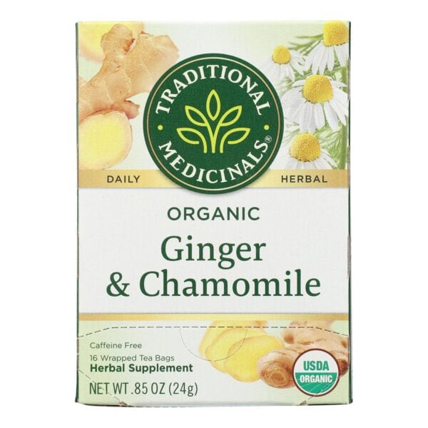 Traditional Medicinals Organic Golden Ginger Tea - Case of 6 - 16 Bags - Image 2