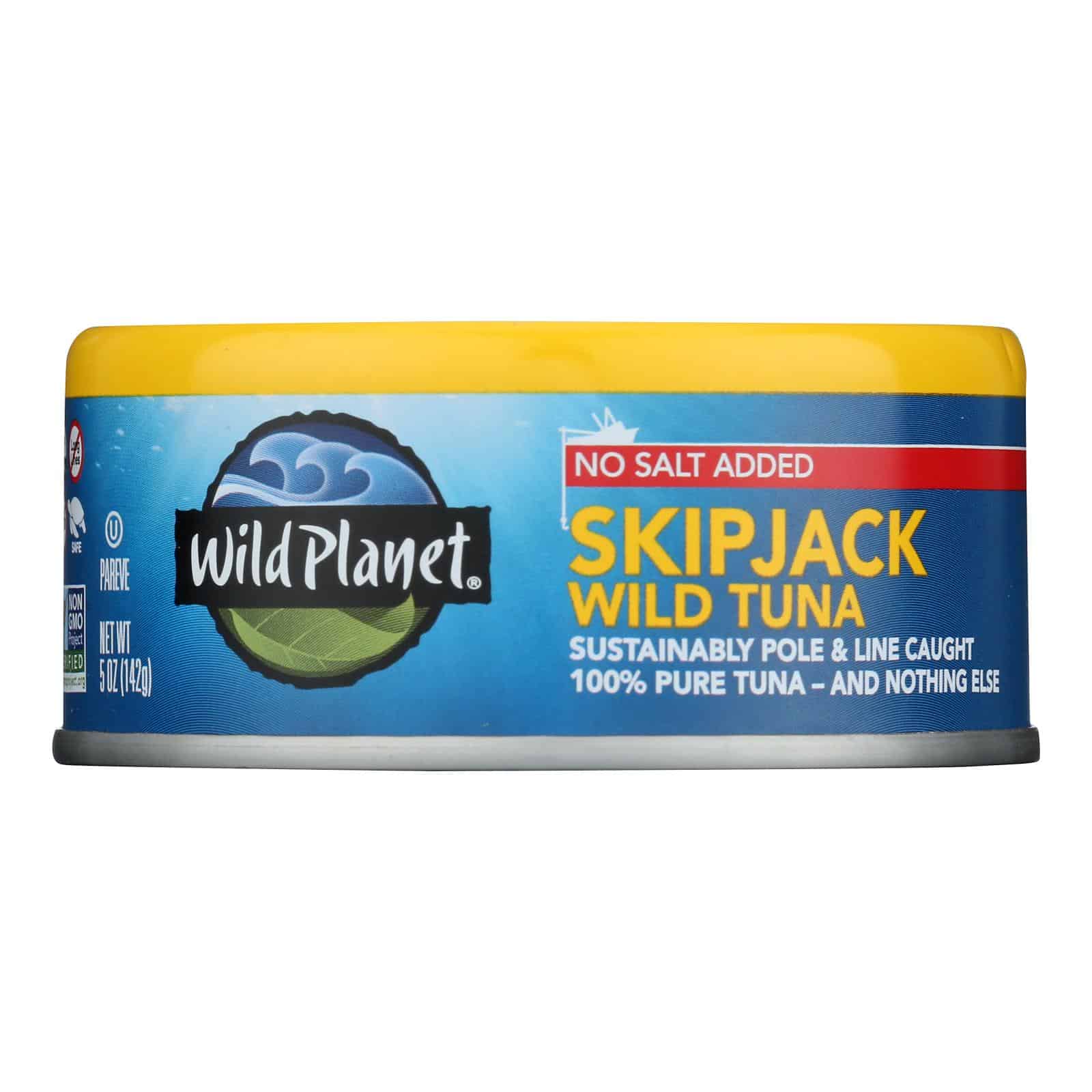 Wild Planet Wild Skipjack Light Tuna - No Salt Added - Case of 12 - 5 oz. - Image 2