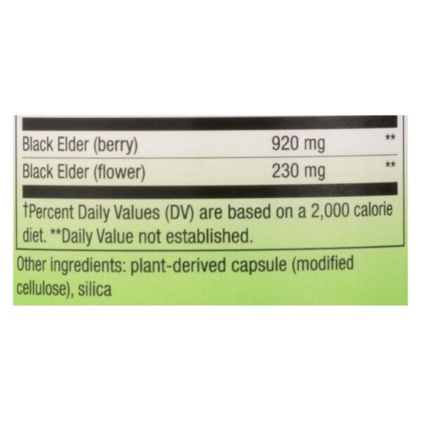 Nature's Way - Black Elderberry - 100 Capsules - Image 2