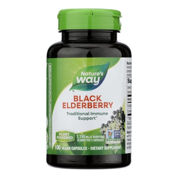Nature's Way - Black Elderberry - 100 Capsules - Image 3
