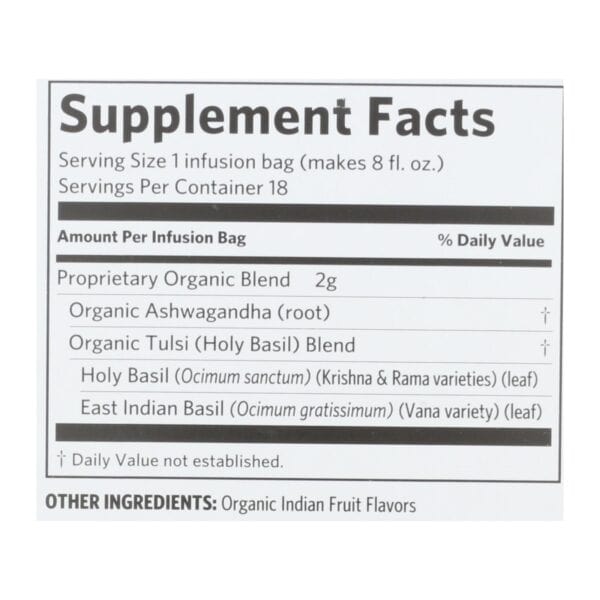 Organic India - Tulsi Ashwagandha - Case of 6 - 18 CT - Image 3