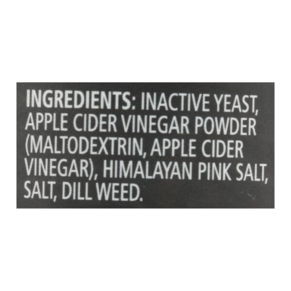 Frontier Natural Products Coop - Yst Prem Nutrnl Dill&vngr - 1 Each-8.01 OZ - Image 2
