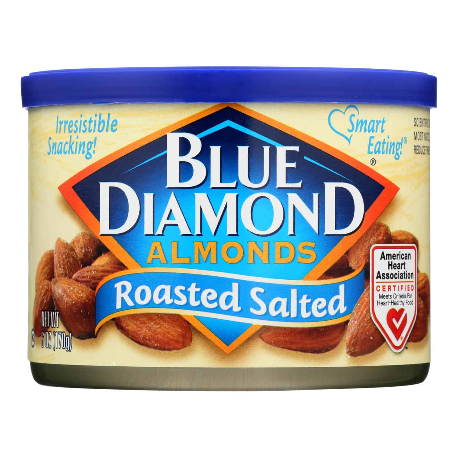 Blue Diamond Roasted Salted Almonds  - Case of 12 - 6 OZ - Image 2
