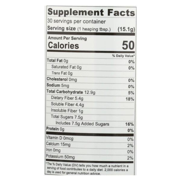Yerba Prima Daily Fiber Formula, Orange Flavor  - 1 Each - 16 OZ - Image 2
