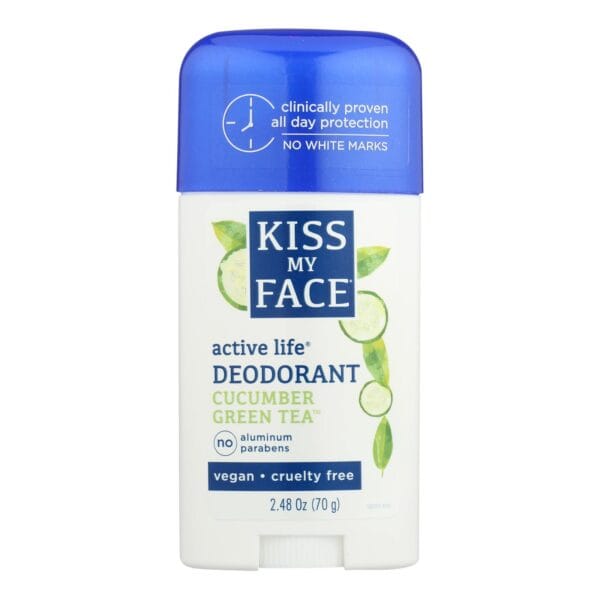 Kiss My Face Deodorant Active Life Cucumber Green Tea Aluminum Free - 2.48 oz - Image 2