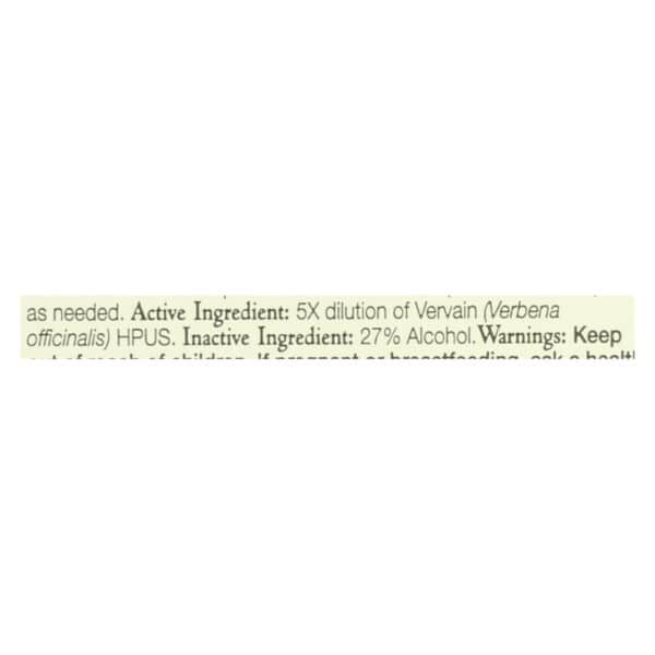 Bach Flower Remedies Essence Vervain - 0.7 fl oz