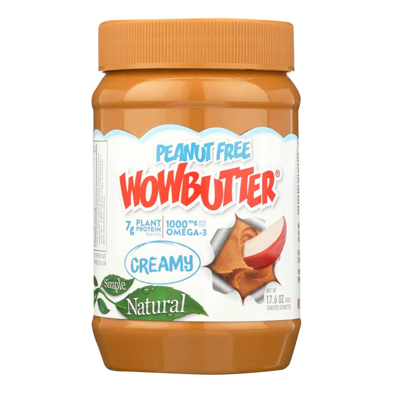 WOWBUTTER Creamy Peanut Free Spread - Case of 6 - 17.6 oz. - Image 3