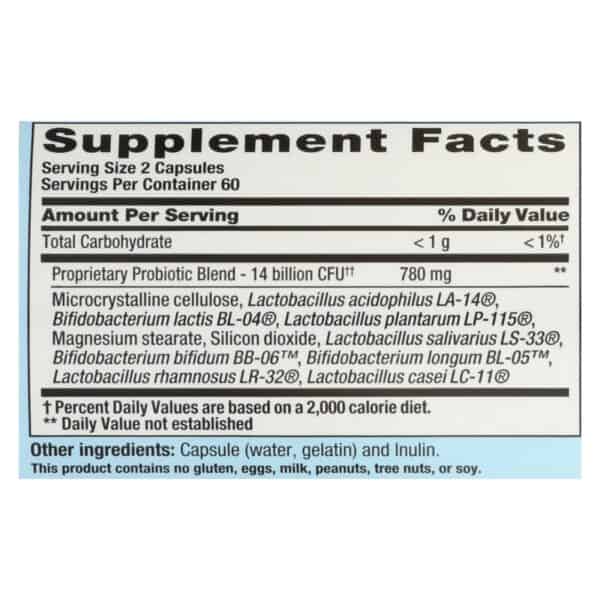 Nutrition Now PB 8 Pro-Biotic Acidophilus For Life - 120 Capsules - Image 3