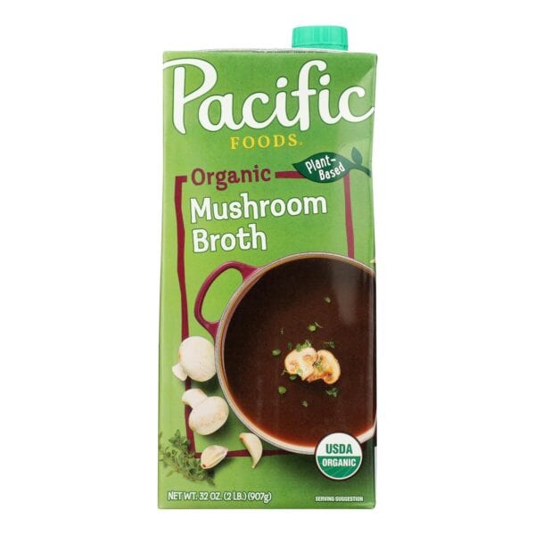 Pacific Natural Foods Mushroom Broth - Organic - Case of 12 - 32 Fl oz.