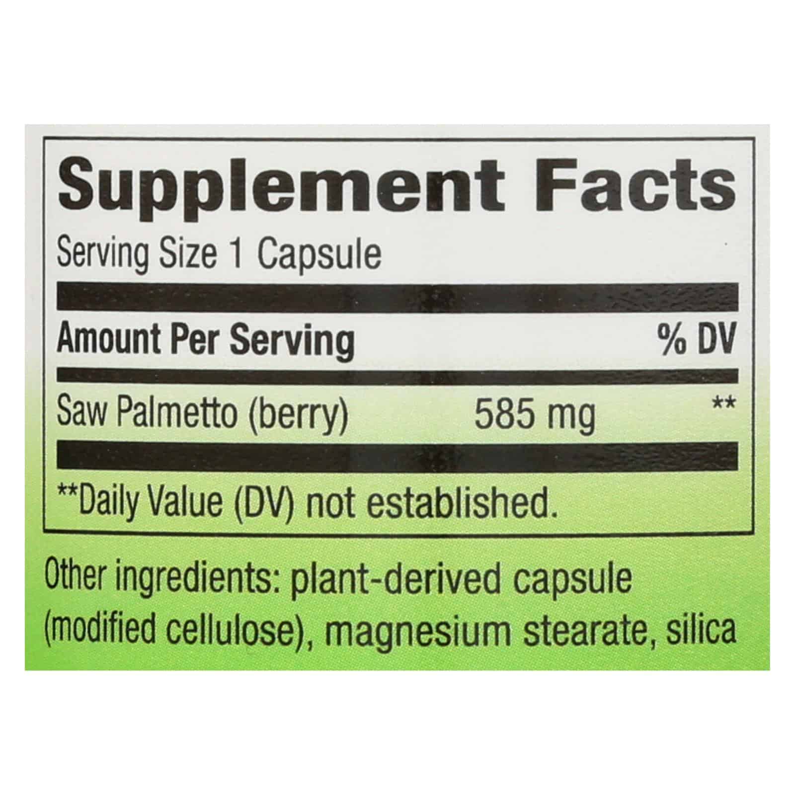Nature's Way - Saw Palmetto Berries - 100 Capsules - Image 2