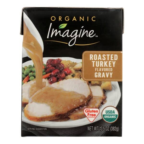 Imagine Foods Organic Roasted Turkey Gravy  - Case of 12 - 13.5 FZ - Image 2
