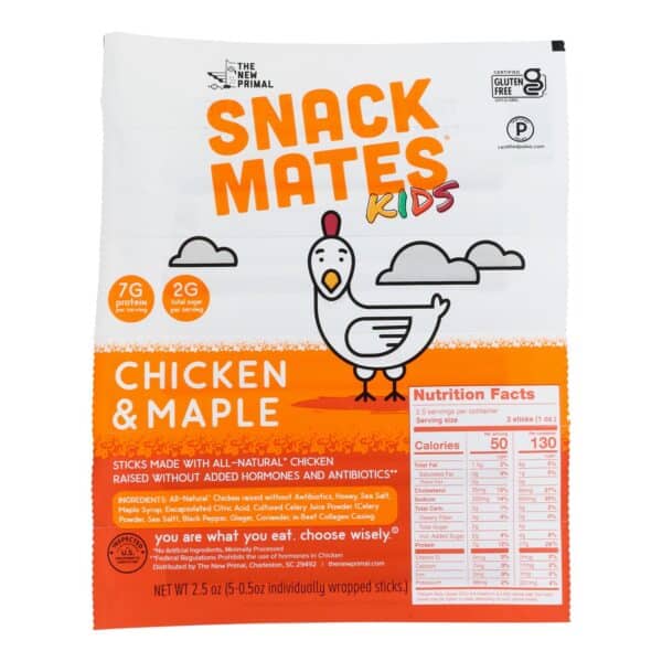 The New Primal - Snack Mates Chicken Maple - Case of 8 - 2.5 OZ - Image 3