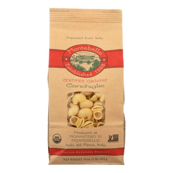 Montebello Organic Pasta - Conchiglia - Case of 12 - 1 lb. - Image 3