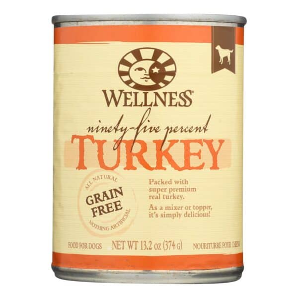 Wellness Pet Products Canned Dog Food -95% Turkey - Case of 12 - 13.2 oz - Image 3