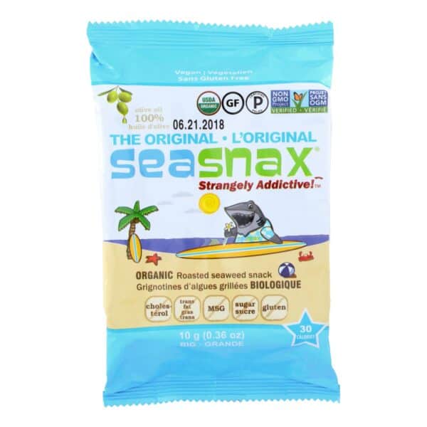 Seasnax Organic Classic Single - 5 Full Sheets - Case of 12 - 0.36 oz. - Image 3