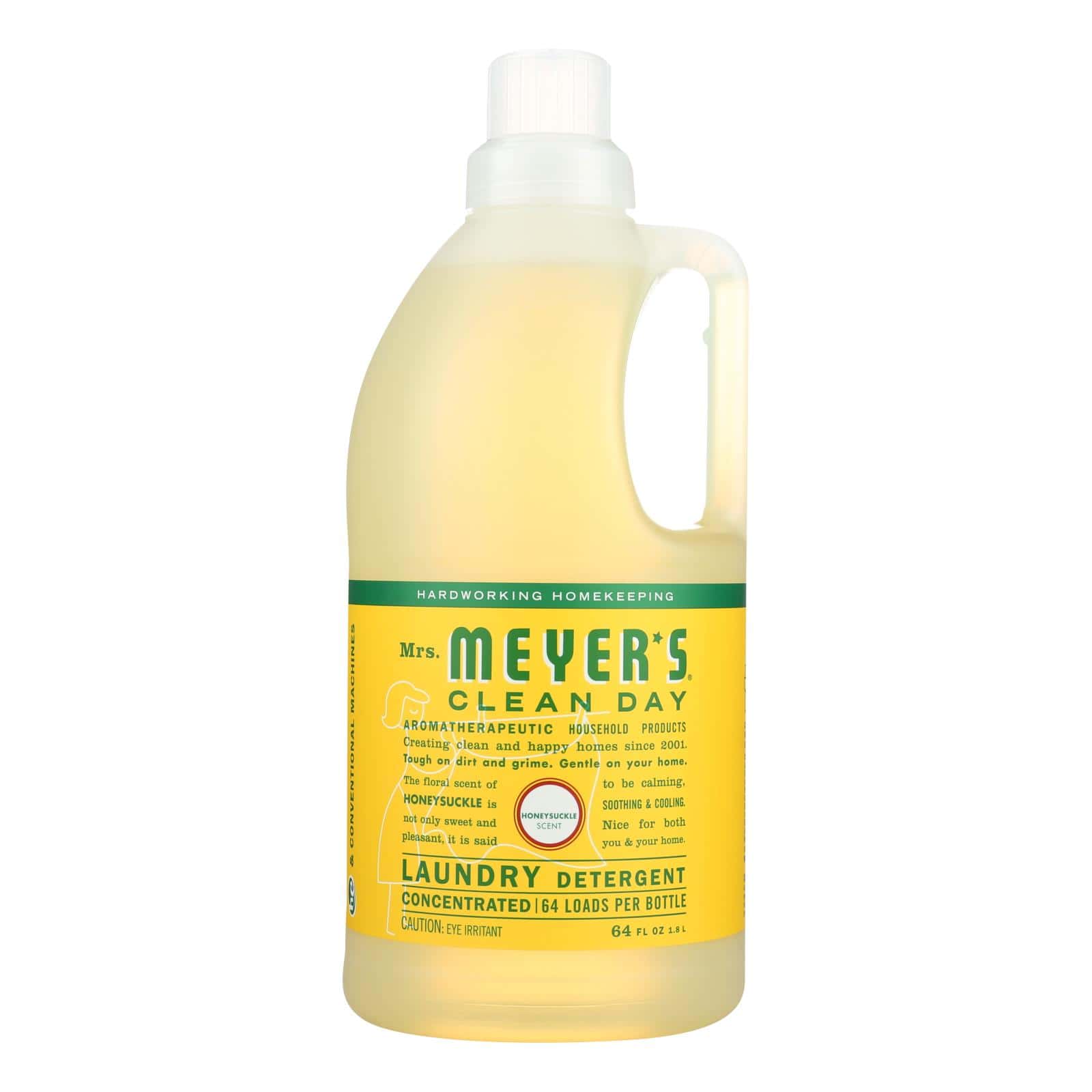 Mrs. Meyer's Clean Day - Laundry Detergent - Honeysuckle - Case of 6 - 64 Fl oz.