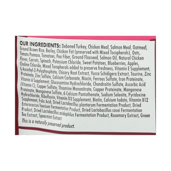 Wellness Pet Products Dog Food - Turkey and Oatmeal Recipe - Case of 6 - 4 lb. - Image 2