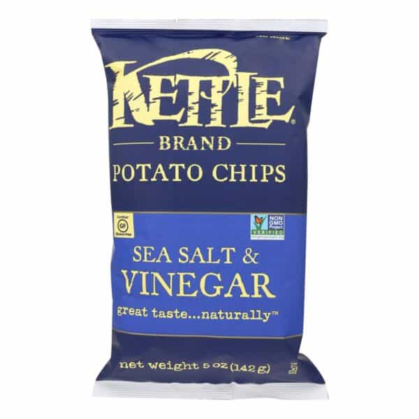 Kettle Brand Potato Chips - Sea Salt and Vinegar - Case of 15 - 5 oz. - Image 3