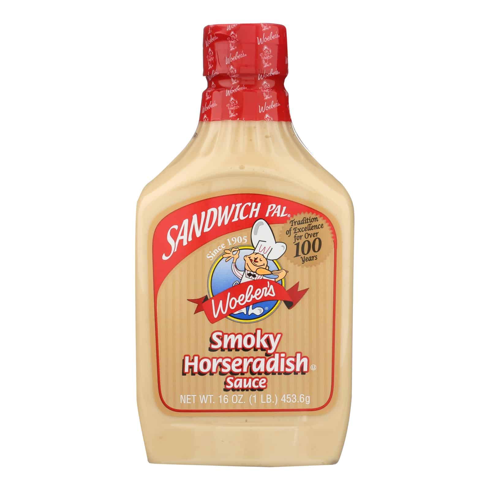Woeber's Sandwich Pal Smoky Horseradish Sauce - Case of 6 - 16 Fl oz. - Image 2