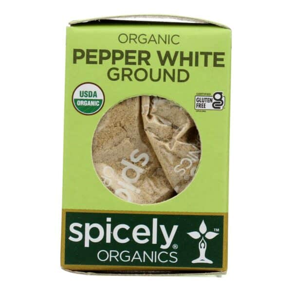 Spicely Organics - Organic Peppercorn - White Ground - Case of 6 - 0.45 oz. - Image 2