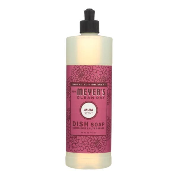 Mrs. Meyer's Clean Day - Liquid Dish Soap - Mum - Case of 6 - 16 fl oz.