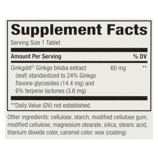 Nature's Way - Ginkgold 60 Mg - 150 Tablets - Image 2