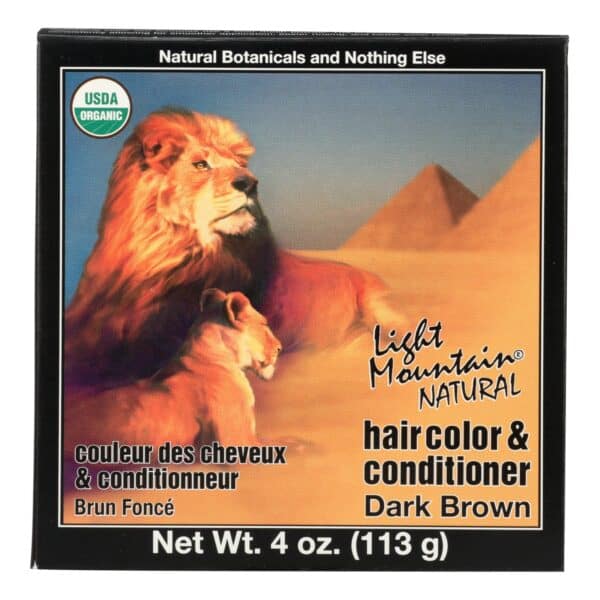 Light Mountain Organic Hair Color and Conditioner - Dark Brown - 4 oz - Image 2