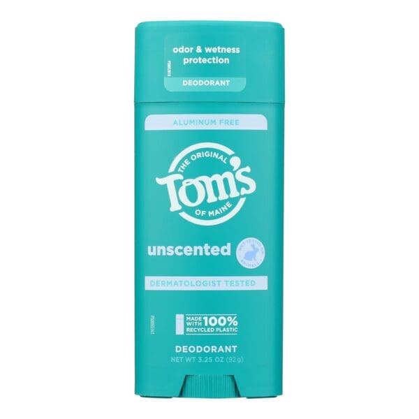 Tom's of Maine - Deodorant Stick Unscented - Case of 6 - 3.25 ounces