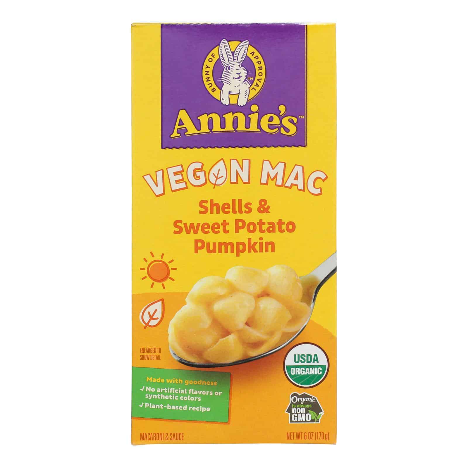 Annie's Homegrown Organic Vegan Shells and Creamy Sauce Pasta Dinner - Case of 12 - 6 oz. - Image 2