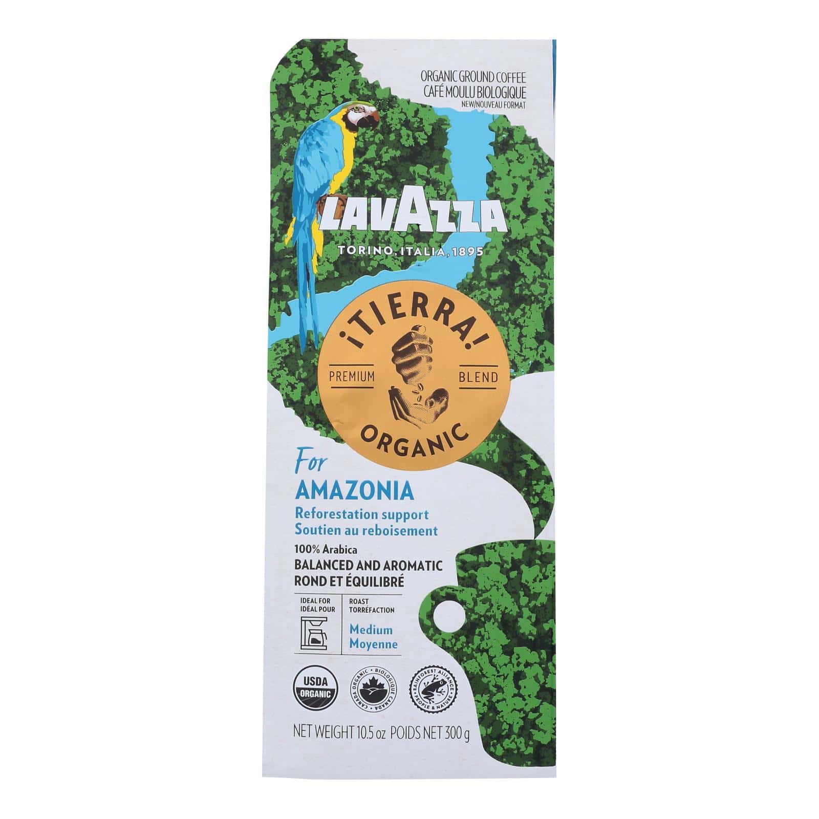 Lavazza - Coffee Ground Amazonia - Case of 6-10.5 OZ