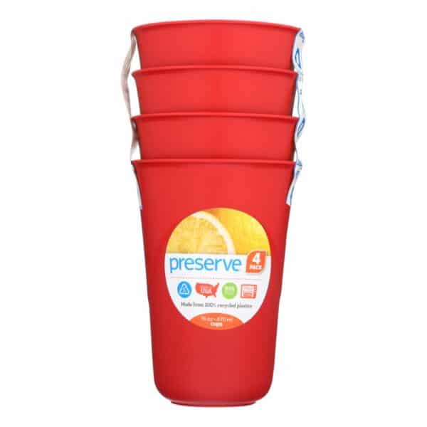 Preserve Everyday Cups - Pepper Red - 4 Packs - Image 2