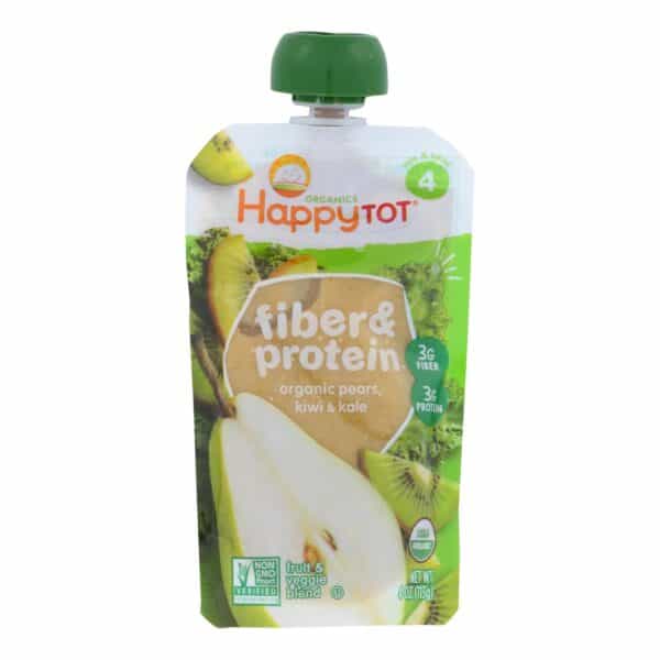 Happy Tot Toddler Food - Organic - Fiber and Protein - Stage 4 - Pear Kiwi and Kale - 4 oz - case of 16 - Image 3