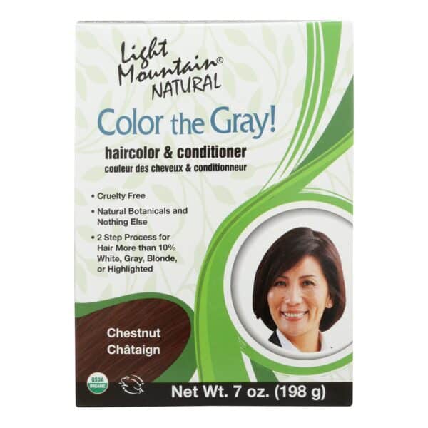 Light Mountain Hair Color - Color The Gray! Chestnut - Case of 1 - 7 oz. - Image 2
