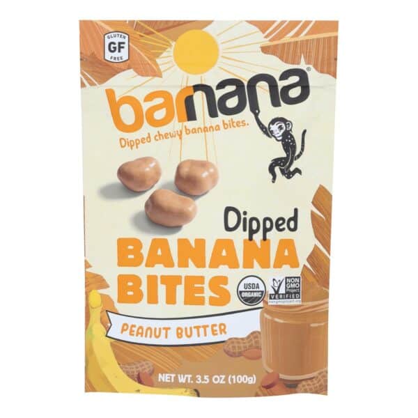 Barnana Chewy Banana Bites - Organic Peanut Butter - Case of 12 - 3.5 oz. - Image 3