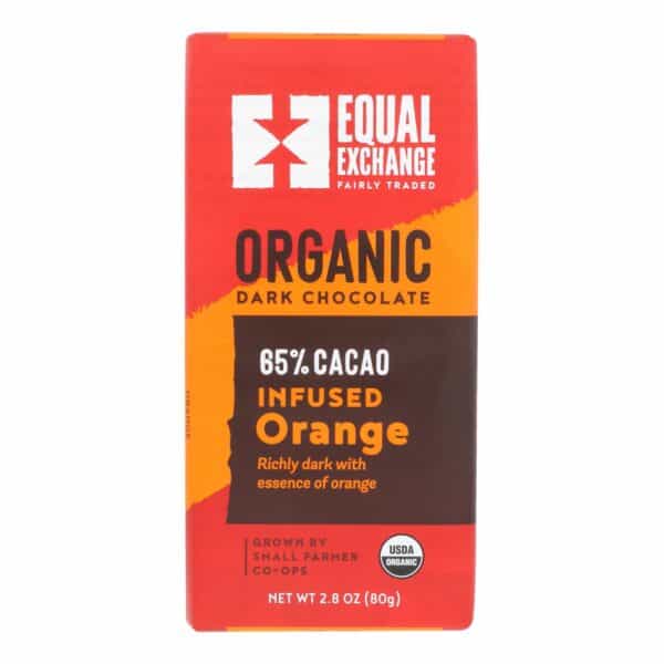 Equal Exchange Organic Orange Chocolate - Orange - Case of 12 - 2.8 oz. - Image 3