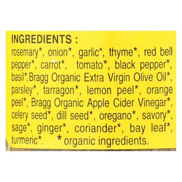 Bragg - Seasoning - Organic - Bragg - Sprinkle - Natural Herbs and Spices - 1.5 oz - case of 12
