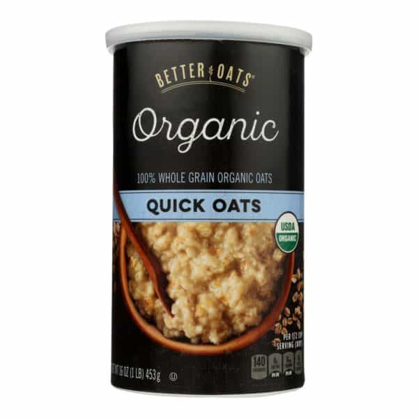 Better Oats Organic Cereal - Quick Oats - Case of 12 - 16 oz. - Image 2