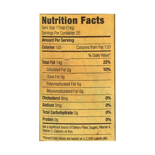 Napa Valley Naturals Organic Cold Pressed Sesame Oil - Case of 12 - 12.7 Fl oz.
