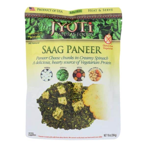 Jyoti Cuisine India Saag Paneer - Case of 6 - 10 oz. - Image 2