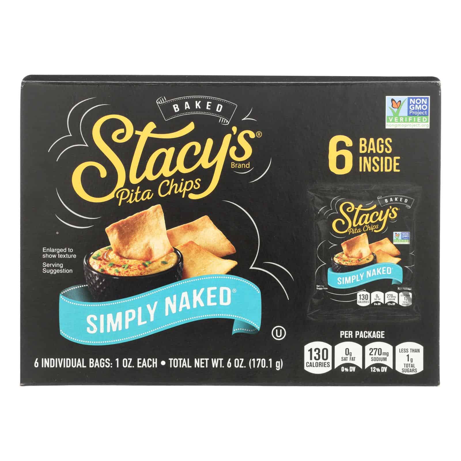 Stacey's Pita Chips - Simply Naked - 1 oz - Case of 72 - Image 3