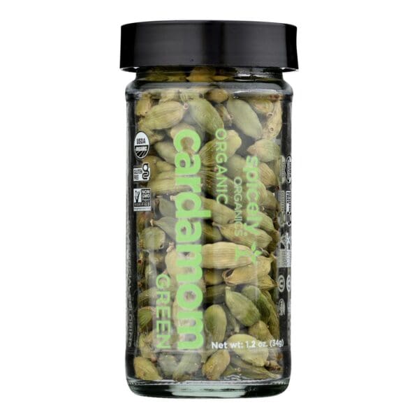 Spicely Organics - Organic Cardamom - Pods Green - Case of 3 - 1.2 oz.