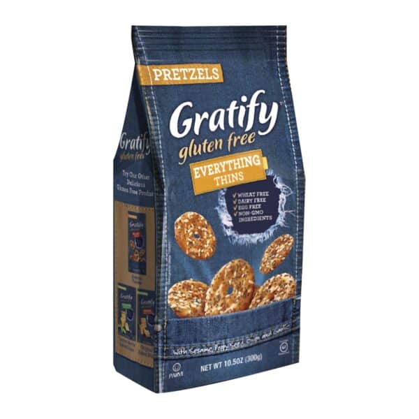 Gratify Pretzel Thin - Everything - Case of 6 - 10.5 oz - Image 3