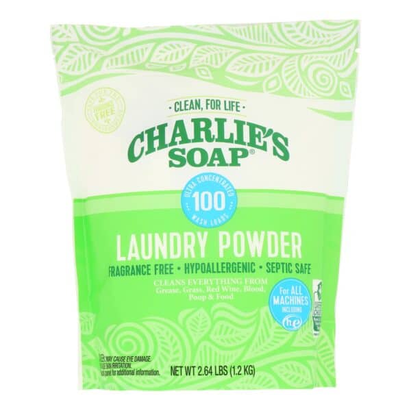 Charlies Soap Laundry Detergent - 100 Loads - Powder - 2.64 lb - case of 6
