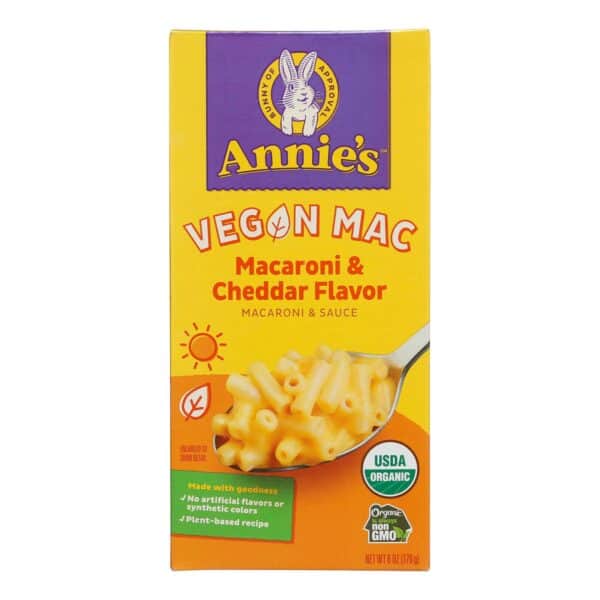 Annie's Homegrown Organic Macaroni & Cheese - Vegan Cheddar Flavored - Case of 12 - 6 oz - Image 3