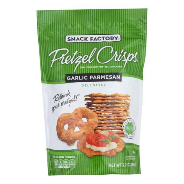 Snack Factory Garlic Parmesan Pretzel Crisps  - Case of 12 - 7.2 OZ - Image 3